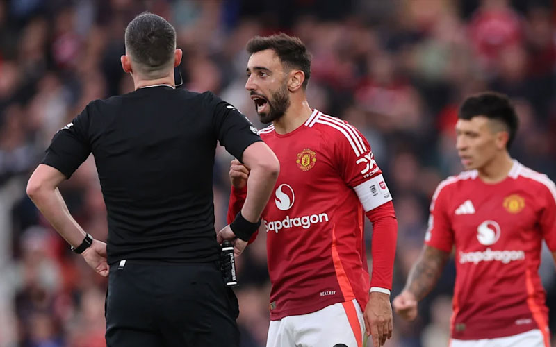 Man United xác nhận kết quả kháng cáo thẻ đỏ của Bruno Fernandes